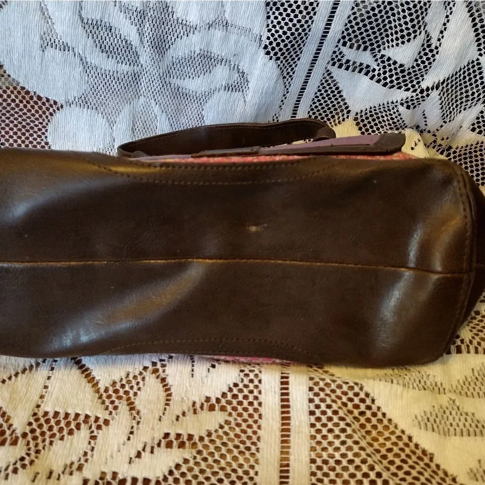 Unbranded leather and woven handbag